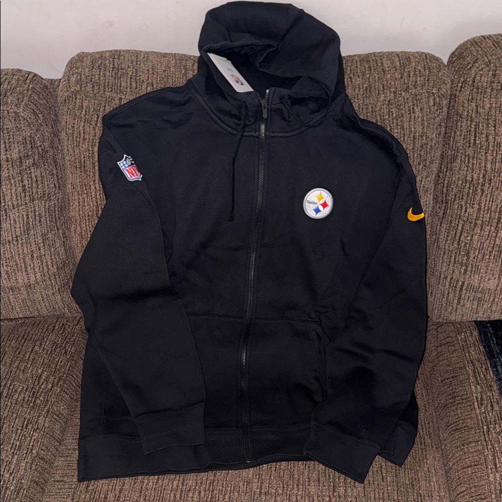 Pittsburgh Steelers Black Nike Full-Zip Hoodie